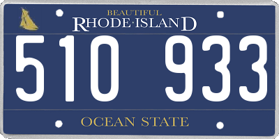 RI license plate 510933