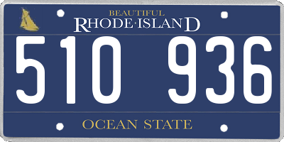RI license plate 510936