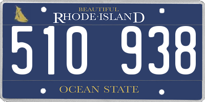 RI license plate 510938