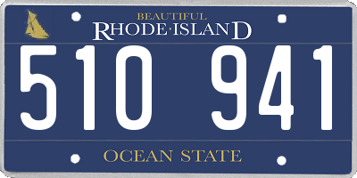 RI license plate 510941