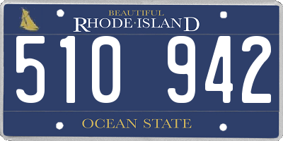 RI license plate 510942