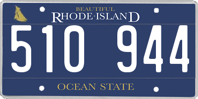 RI license plate 510944