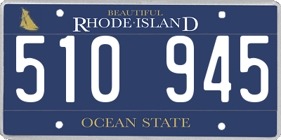 RI license plate 510945