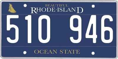 RI license plate 510946