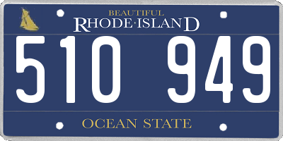 RI license plate 510949