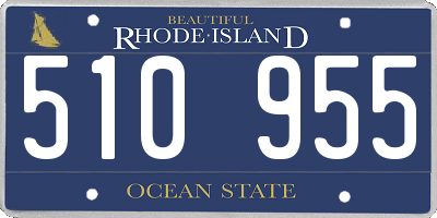 RI license plate 510955