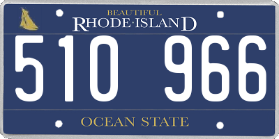 RI license plate 510966