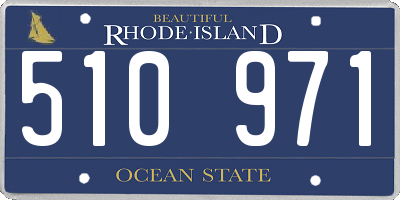 RI license plate 510971