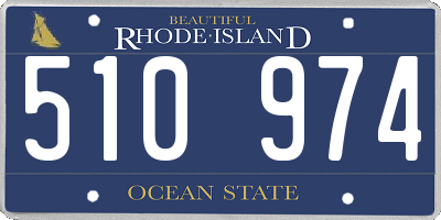 RI license plate 510974