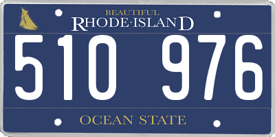 RI license plate 510976
