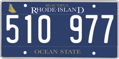 RI license plate 510977