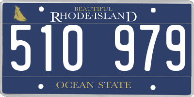 RI license plate 510979