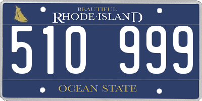 RI license plate 510999