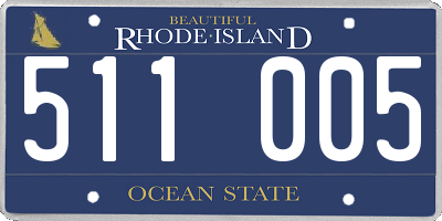 RI license plate 511005