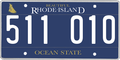 RI license plate 511010