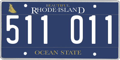 RI license plate 511011