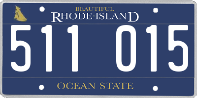 RI license plate 511015
