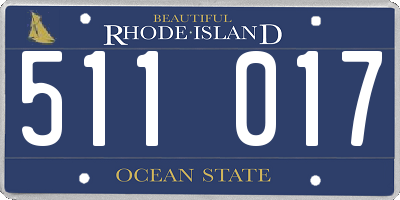 RI license plate 511017