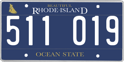 RI license plate 511019