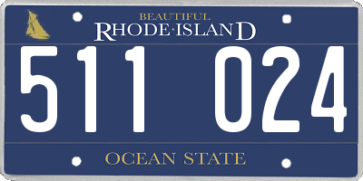 RI license plate 511024