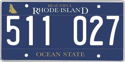 RI license plate 511027