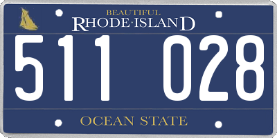 RI license plate 511028