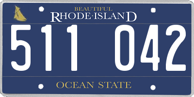 RI license plate 511042
