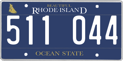 RI license plate 511044