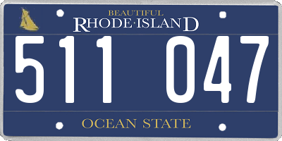 RI license plate 511047