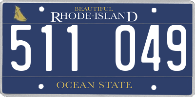 RI license plate 511049