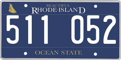 RI license plate 511052