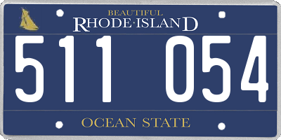 RI license plate 511054