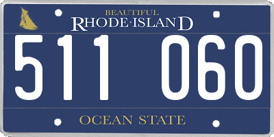 RI license plate 511060