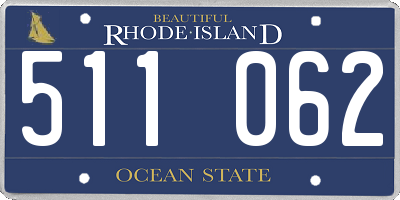 RI license plate 511062