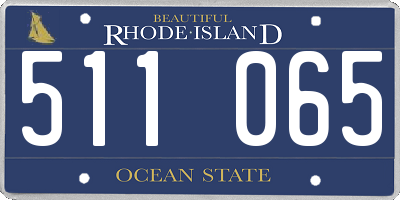 RI license plate 511065