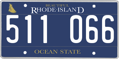 RI license plate 511066