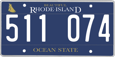 RI license plate 511074