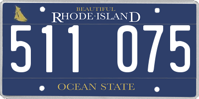 RI license plate 511075