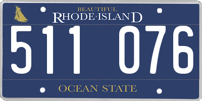 RI license plate 511076