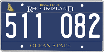 RI license plate 511082