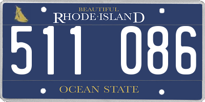 RI license plate 511086