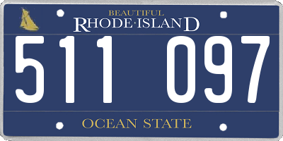 RI license plate 511097