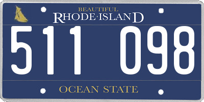 RI license plate 511098