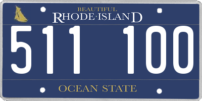 RI license plate 511100