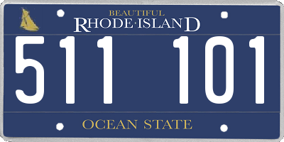 RI license plate 511101