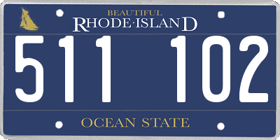 RI license plate 511102