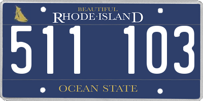 RI license plate 511103