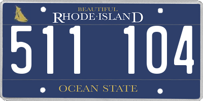 RI license plate 511104