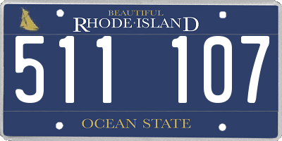 RI license plate 511107