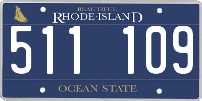 RI license plate 511109